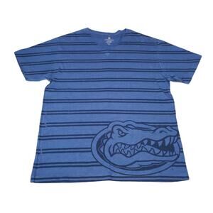 Level Wear Blue Striped Florida Gator Short Sleeved Shirt - Size Extra Large
